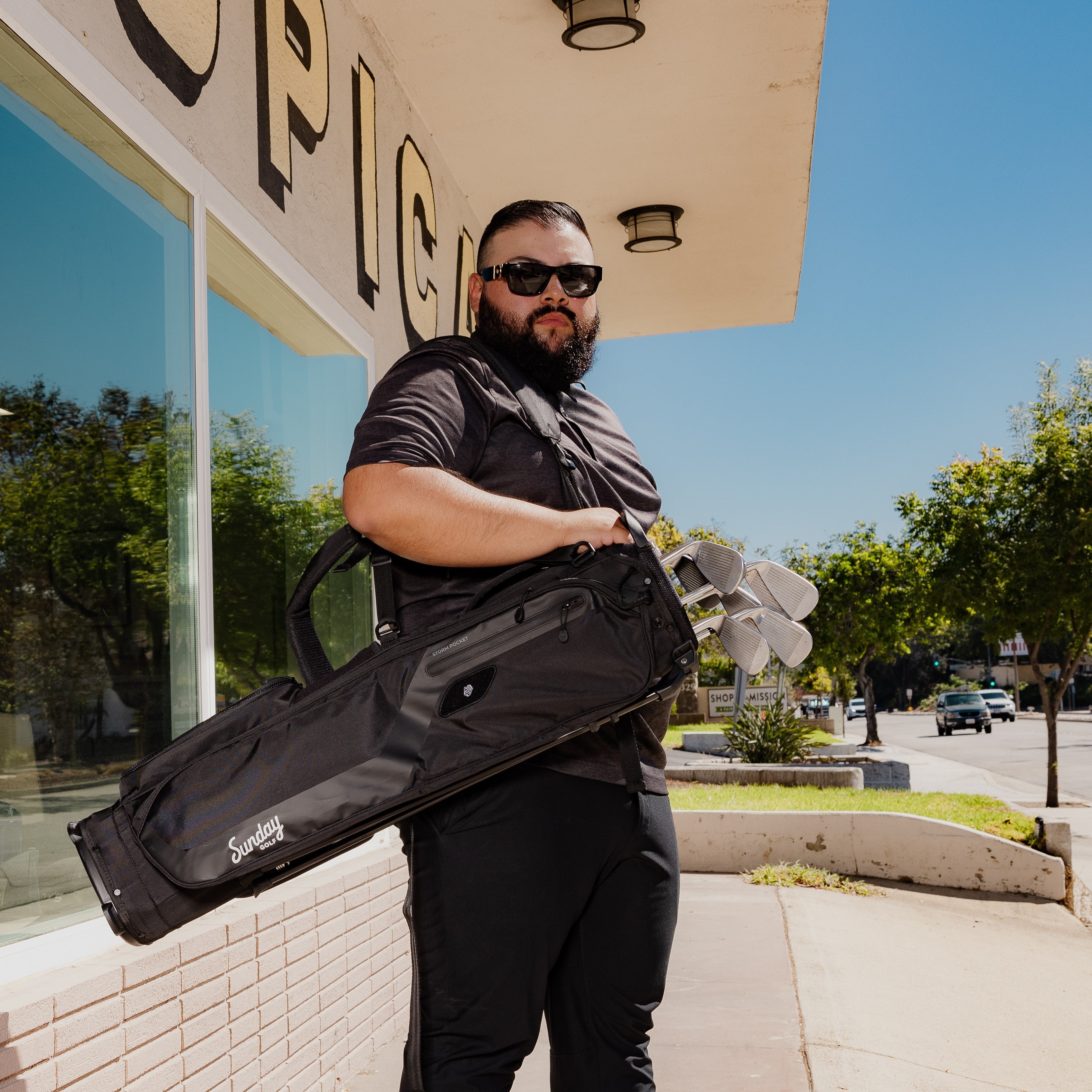 El Camino | Matte Black Walking Golf Bag - Image 6