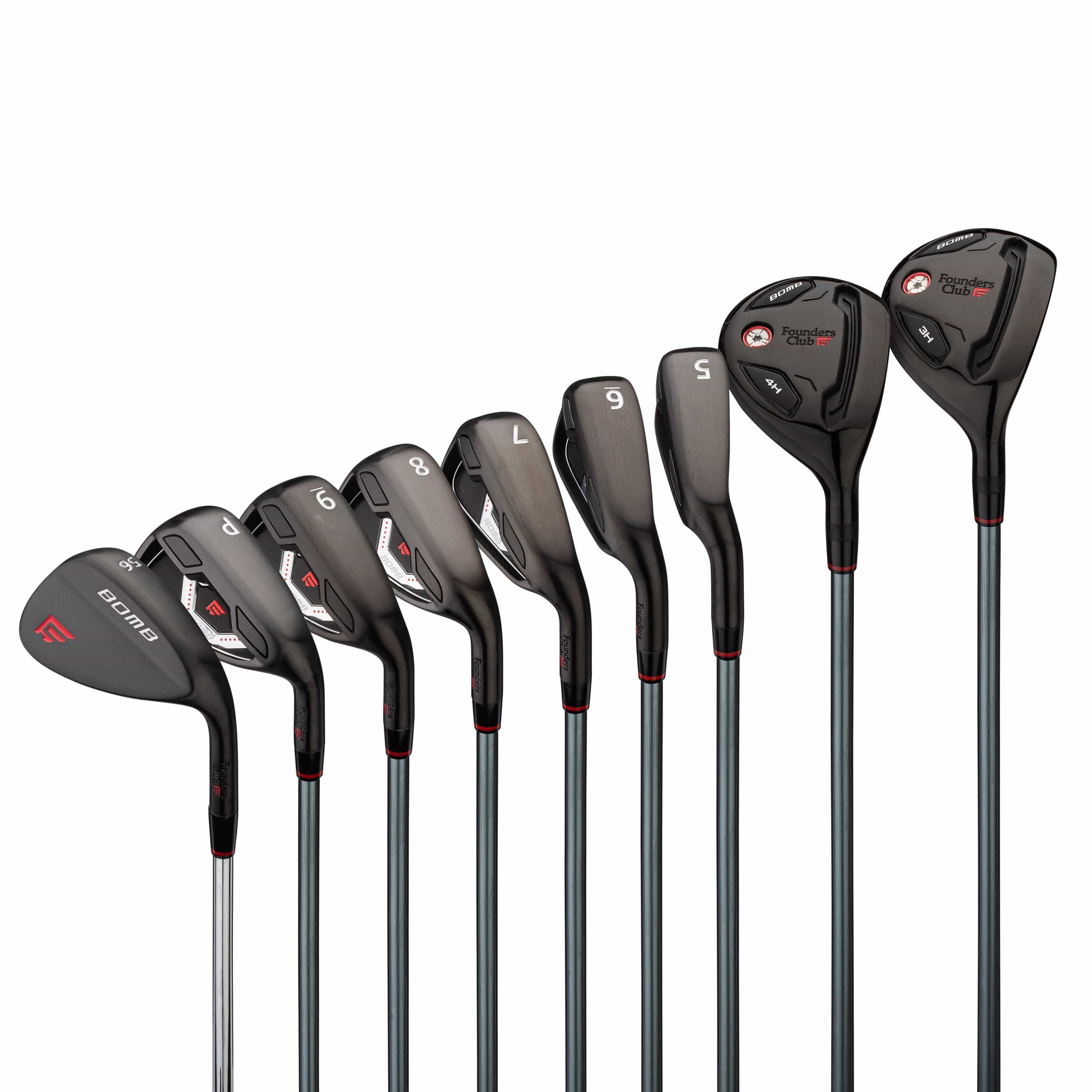 Founders Club Bomb Men's Golf Club Set with 14 Way Organizer Golf Charcoal Bag Right Hand - Image 6